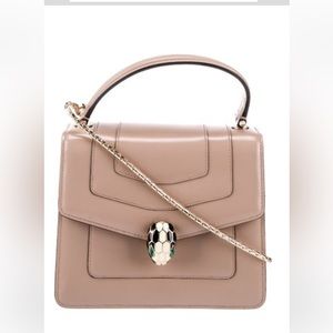 Bvlgari Leather Serpenti Forever Handle Bag